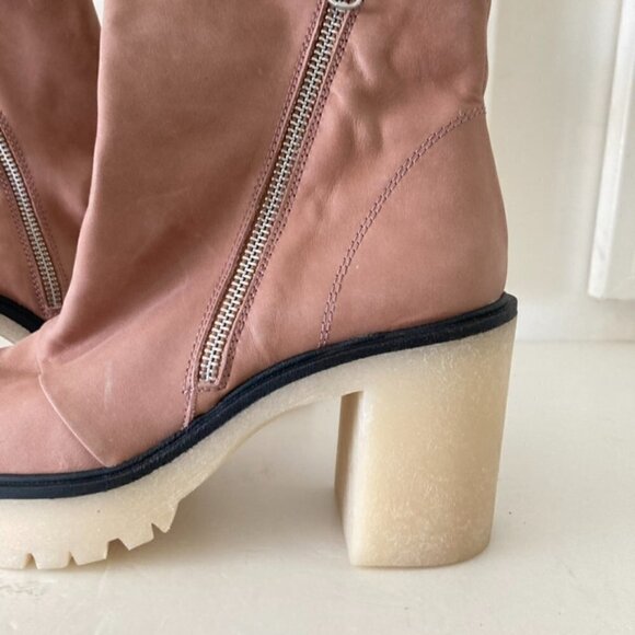 NWOB Free People Jack Zip Brown Leather Boots Sz 40 - Picture 3 of 10